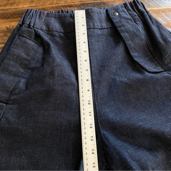 Locker Room Barrel Leg Jeans Raw Hem Cropped High Waist L/XL - Picture 9 of 14